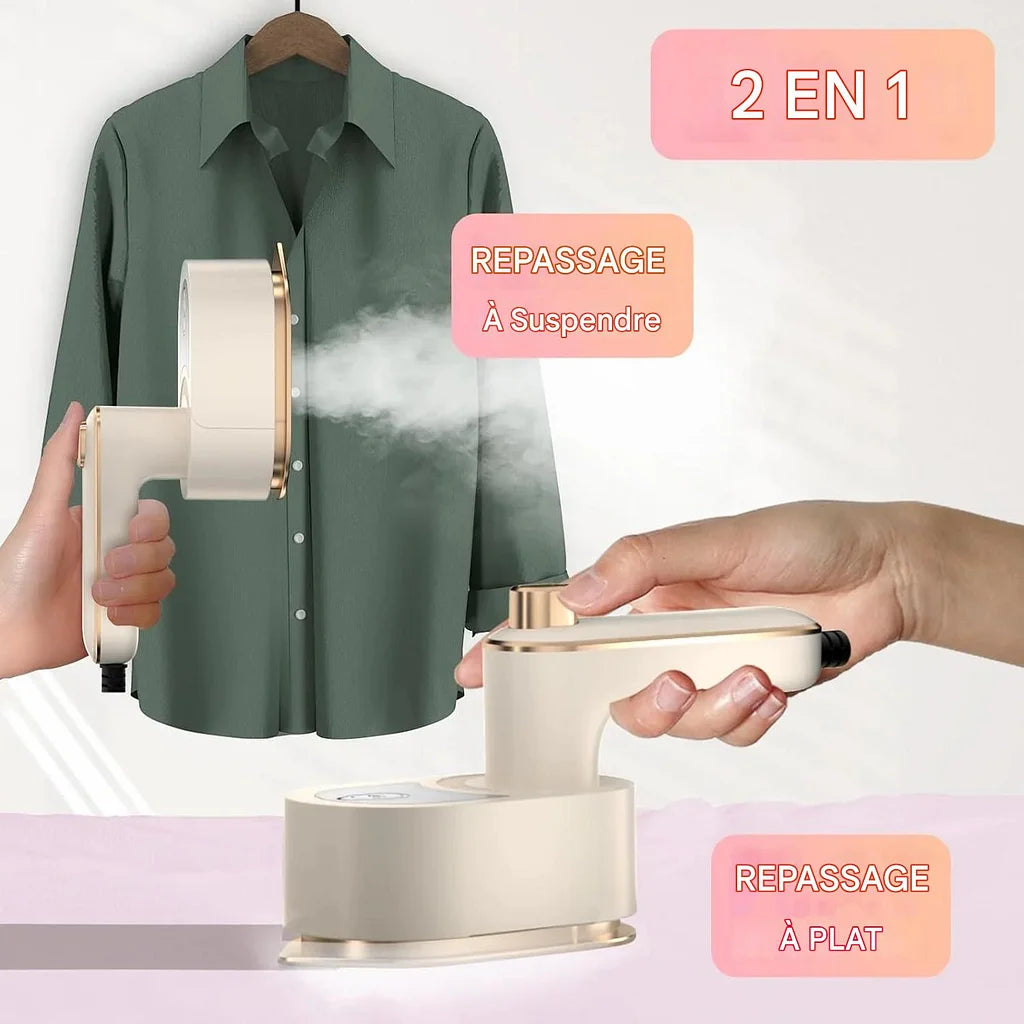 AfroSteam Repasseur – Fer à repasser portable - Mini défroisseur vapeur