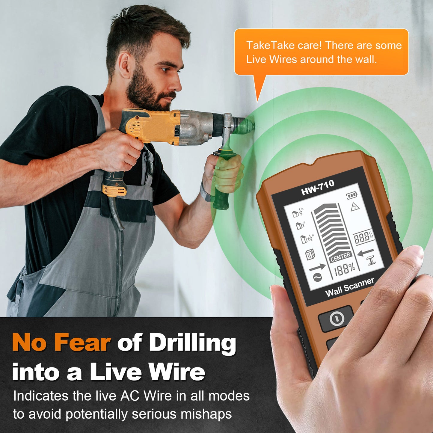 Détecteur Multifonction Mural – Percez en Sécurité, Gagnez du Temps, Zéro Mauvaise Surprise