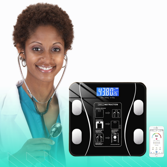 Balance Intelligente Connectée Esenlong™ - 17 Données Corporelles - Bluetooth - 8 Utilisateurs - Écran LED